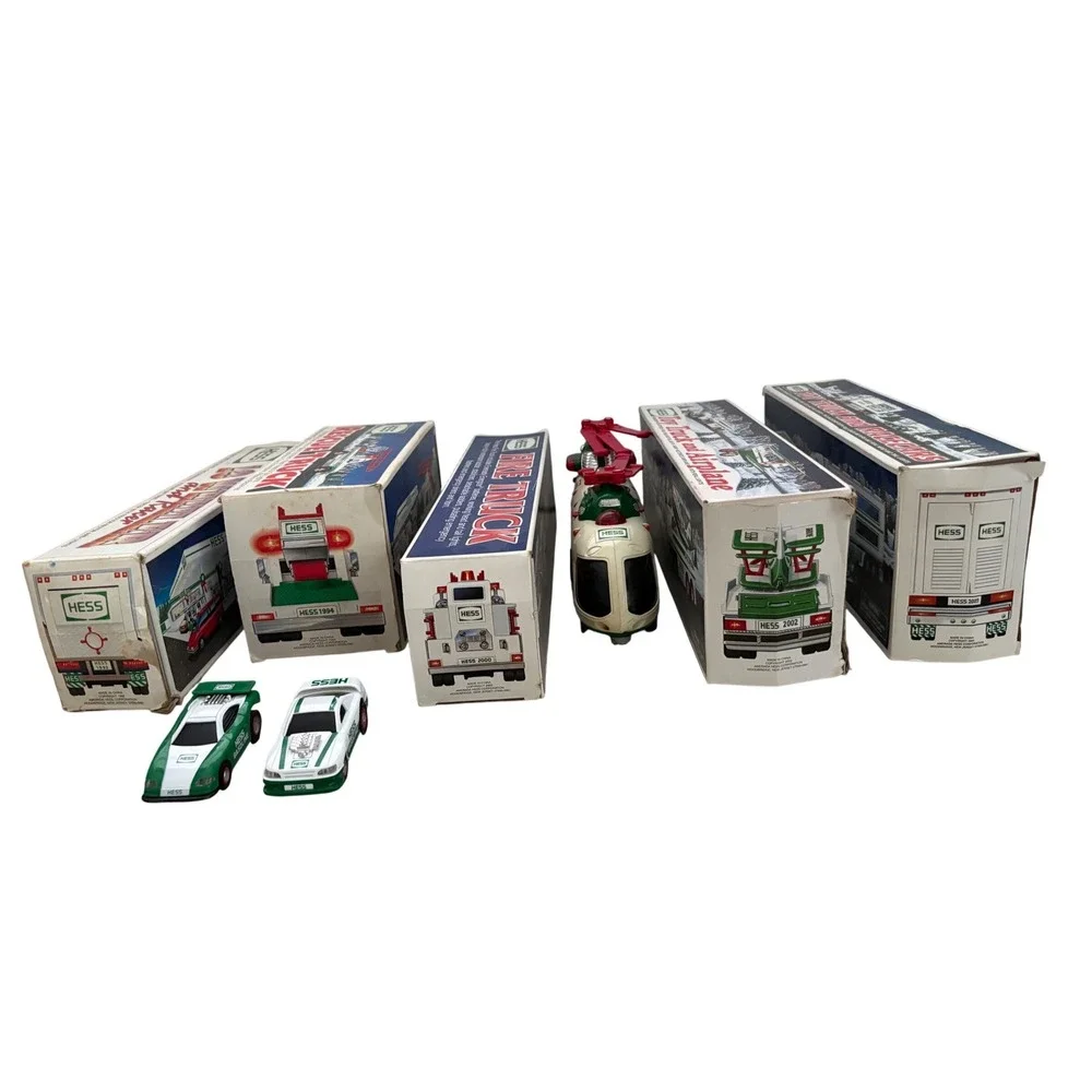 VTG Hess Toy Truck Lot 1992-2003 Rescue Fire Truck Airplane Racecars with Boxes